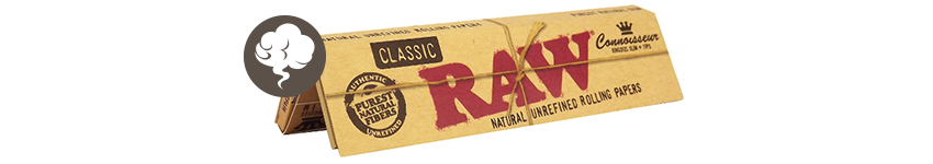 RAW CONNOISSEUR ROLLING PAPERS KING SIZE + TIPS